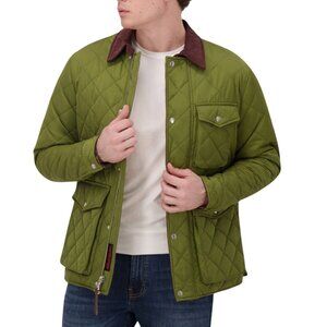Robert Graham Quilted Utility Jacket Green Men's Size Medium New with tag